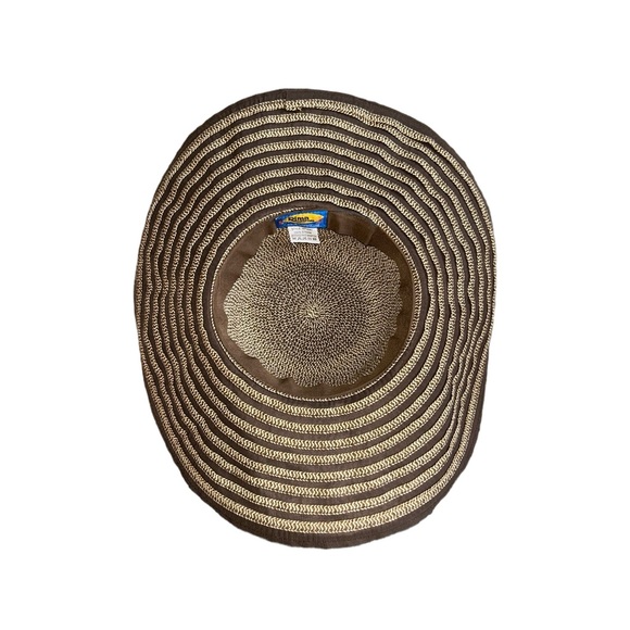 Rima Beach World Straw and Brown Grosgrain Ribbon Sunhat Designed in St.Maarten - Picture 4 of 14